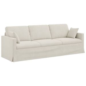 vidaXL Sofa Creme 228 x 78 x 80 cm Fl&oslash;jl