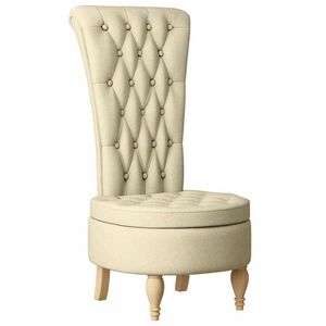 vidaXL S&aelig;kkestol Creme 56,5 x 70 x 110 cm Stof