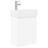 vidaXL Badev&aelig;relses Vanity-enhed med Armatur Hvid 45,5 x 22,5 x 84 cm