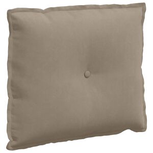 vidaXL Rygpude Gr&aring;brun 60 x 50 cm Mikrofiberstof