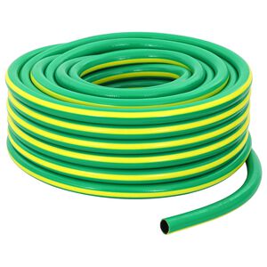 vidaXL Have Slange 5-Lags Gr&oslash;n og Gul 12 mm PVC