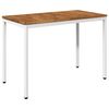 vidaXL Havemiddagstabel Natur og hvid 108,5 x 55 x 75 cm