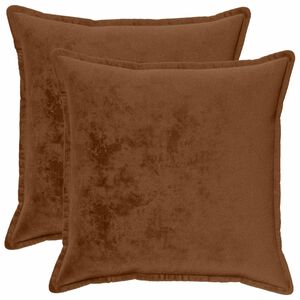 vidaXL Pudebetr&aelig;k 2 pcs HOUTEN Lys Brun 55 x 55 cm Flannel