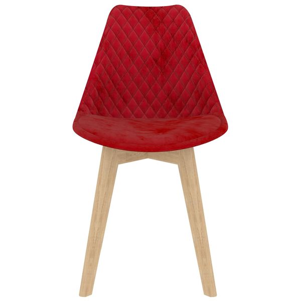 vidaXL spisebordsstole 4 stk. fløjl rød