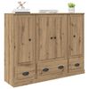 vidaXL Highboard med skuffe 3 pcs Artisan Egetr&aelig; Konstrueret tr&aelig;