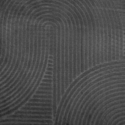 vidaXL gulvtæppe IZA 100x200 cm kort luv skandinavisk look antracitgrå