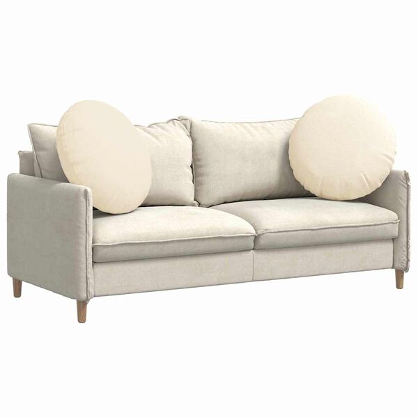 vidaXL S&aelig;depuder 2 pcs Creme &Oslash; 80 cm Velourstof