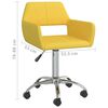 vidaXL drejelige spisebordsstole 6 stk. stof gul