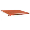 vidaXL foldemarkise 4x3 m stof og aluminium orange og brun