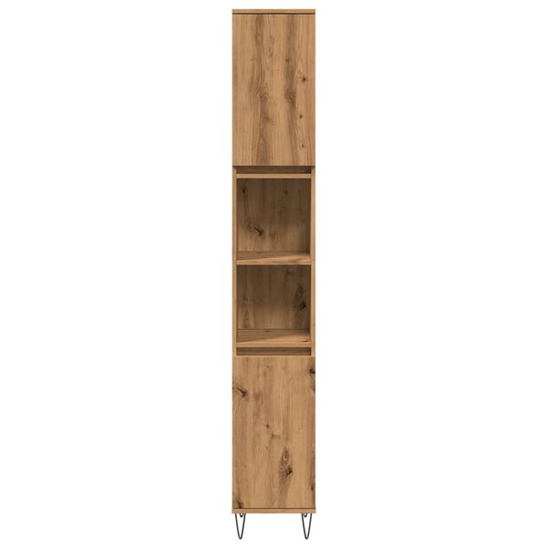 vidaXL badev&aelig;relsesskab 30x30x190 cm konstrueret tr&aelig; kunsteg