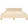 vidaXL Sengeramme uden madras Creme 120x200 cm Stof