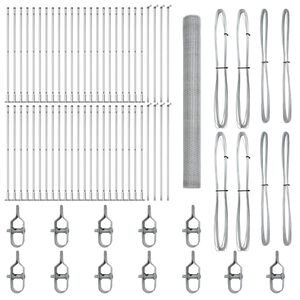 vidaXL Hegnsp&aelig;l S&oslash;lv 100 x 1,5 m (25 mm mesh) St&aring;l