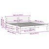 vidaXL Sengestel med hovedg&aelig;rde Voks brun 180 x 200 cm Massiv fyrretr&aelig;
