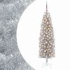vidaXL Kunstigt slankt juletr&aelig; med julekugle 180 cm 300 LED'er