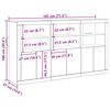 vidaXL Sideboard Gammelt tr&aelig; 181,5 x 37 x 100 cm Konstrueret tr&aelig;