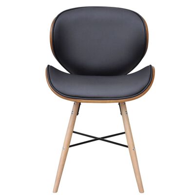 vidaXL spisebordsstole 2 stk. bøjet træ og kunstlæder