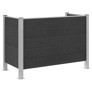 vidaXL Affaldsbeholderhegn Gr&aring; 161 x 85 x 115 cm Aluminium og WPC