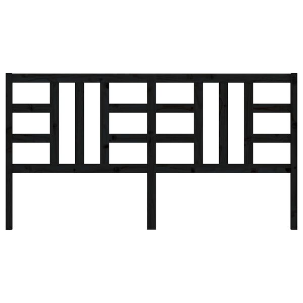 vidaXL sengeg&aelig;rde 186x4x100 cm massivt fyrretr&aelig; sort