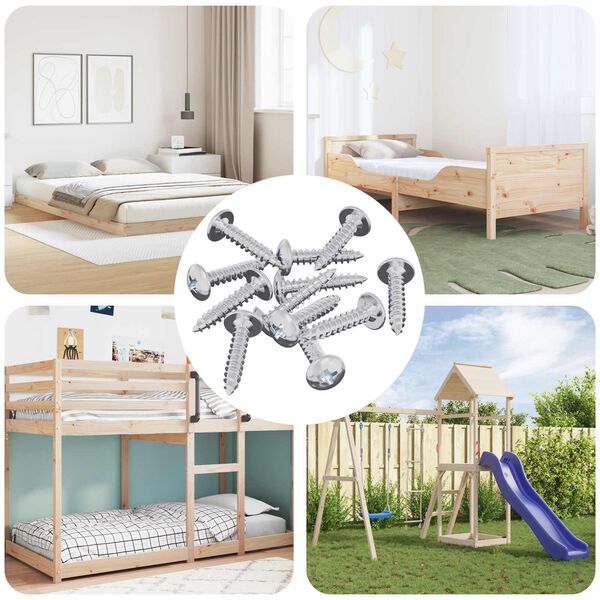 vidaXL Selvborende skrue 12 pcs Zinkbelagt 4 x 20 mm St&aring;l