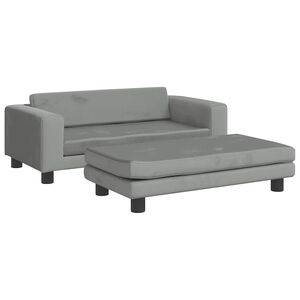 vidaXL hundeseng med forl&aelig;ngelse 100x50x30 cm velour lysegr&aring;