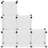vidaXL kubeformede opbevaringskasser 6 stk. PP transparent
