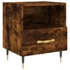 vidaXL sengebord 40x35x47,5 cm konstrueret tr&aelig; r&oslash;get egetr&aelig;