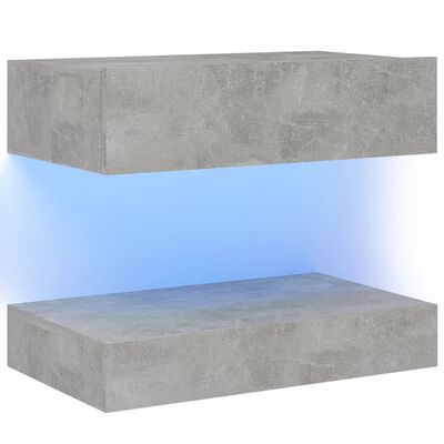vidaXL sengebord 60x35 cm spånplade betongrå