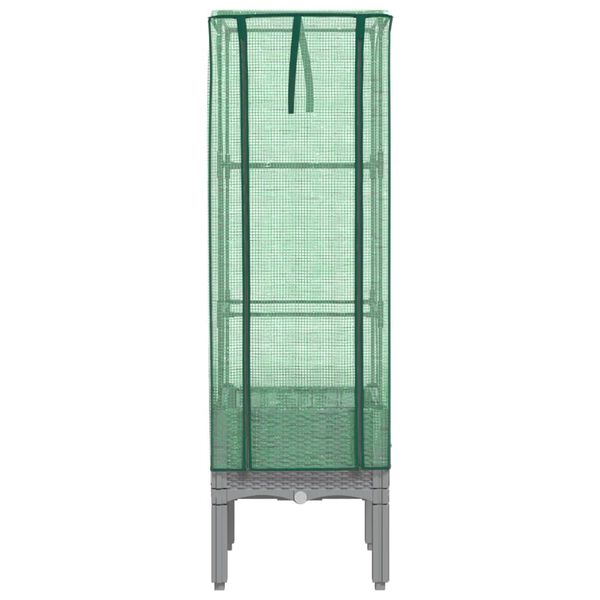 vidaXL h&oslash;jbed med drivhusovertr&aelig;k 40x40x140 cm rattan-look