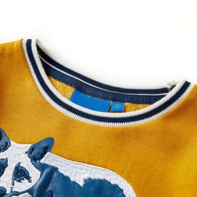 Sweatshirt til børn str. 92 okkergul
