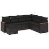 vidaXL sofas&aelig;t til haven 7 dele med hynder polyrattan sort