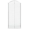 vidaXL buet gabionkurv 100x50x200/220 cm galvaniseret jern