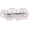 vidaXL Sofas&aelig;t 7 pcs Naturfarvet Massivt Akacietr&aelig;