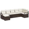 vidaXL Sofa S&aelig;t 7 stk. Brun og Creme polyrattan