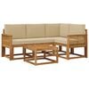 vidaXL Udend&oslash;rs sofagruppe 5 stk. Naturlig og Beige Polyester