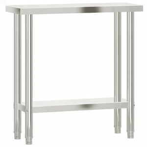 vidaXL arbejdsbord til k&oslash;kken 82,5x30x85 cm rustfrit st&aring;l