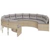 vidaXL havesofa med hynder rund polyrattan beige