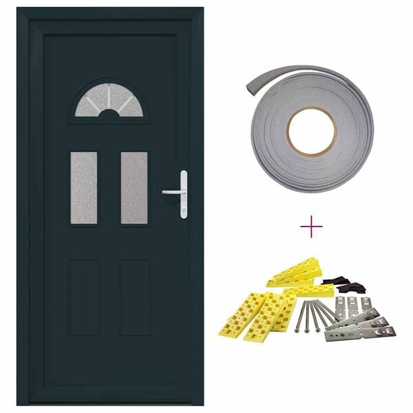 vidaXL hovedd&oslash;r 88x200 cm PVC hvid