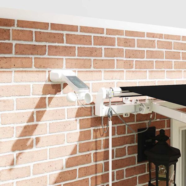 vidaXL Utr&aelig;kkelig Markise Sort 400 &times; 300 cm Polyester og metal