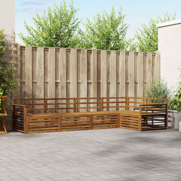 vidaXL Udend&oslash;rs sofagruppe 5 pcs Naturfarvet Massivt Akacietr&aelig;