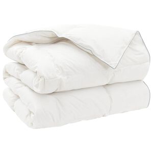 vidaXL Dyne FULDA 220 x 260 cm Vinter 300 GSM 90% g&aring;sedun Hvid