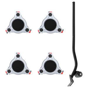 vidaXL m&oslash;belruller 4 stk. med l&oslash;fteanordning 14,5x13,5x4 cm st&aring;l 400 kg