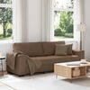 vidaXL 3-personers sofa 220x77x82 cm stof brun