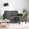 vidaXL 2-personers sofa med chaiselong L-formet mørkegrå 125 cm hør