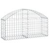 vidaXL buet gabionkurv 100x30x40/60 cm galvaniseret jern