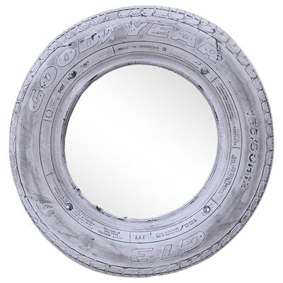 vidaXL spejl 50 cm genanvendt gummidæk hvid