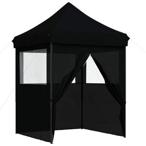 vidaXL Party Tent 200 x 200 x 306 cm Sort Oxford stof