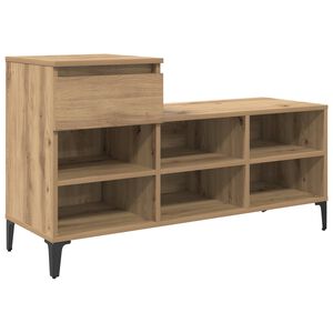 vidaXL Sko skab 102 x 36 x 60 cm Konstrueret tr&aelig; Artisan-eg