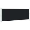 vidaXL sammenrullelig sidemarkise til terrassen 180x500 cm sort