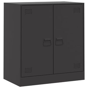 vidaXL sk&aelig;nk 67x39x73 cm st&aring;l sort