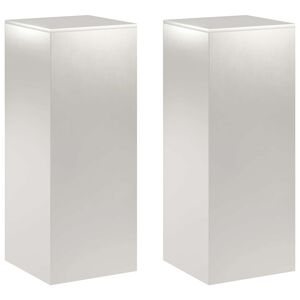 vidaXL Planteholder 2 pcs S&oslash;lv 40 x 40 x 100 cm St&aring;l